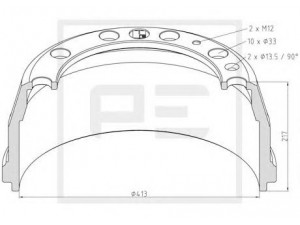 PE Automotive 146.004-00A stabdžių būgnas
000352788, 00352788, 0352788, 352 788