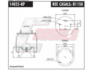 CASALS B1150 dėklas, pneumatinė pakaba
MLF7031, 3229002900, 3229212900