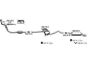 ERNST 010454 išmetimo sistema 
 Išmetimo sistema -> Išmetimo sistema, visa