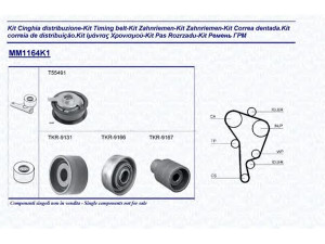MAGNETI MARELLI 341311641101 paskirstymo diržo komplektas 
 Techninės priežiūros dalys -> Papildomas remontas