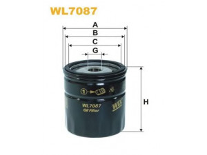 WIX FILTERS WL7087 alyvos filtras 
 Filtrai -> Alyvos filtras
OK120, MLS000530, 5005571, 5005804