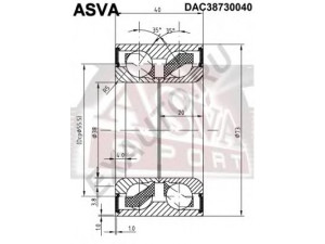 ASVA DAC38730040 rato guolis 
 Ašies montavimas/vairavimo mechanizmas/ratai -> Rato stebulė/montavimas -> Rato guolis