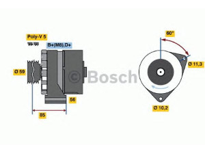 BOSCH 0 120 468 036 kintamosios srovės generatorius
95 64 774