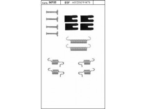 BSF 00722 priedų komplektas, stovėjimo stabdžių trinkelės 
 Stabdžių sistema -> Rankinis stabdys
