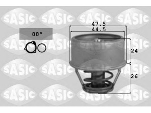 SASIC 9000038 termostatas, aušinimo skystis 
 Aušinimo sistema -> Termostatas/tarpiklis -> Thermostat
GTS302, PEL10017