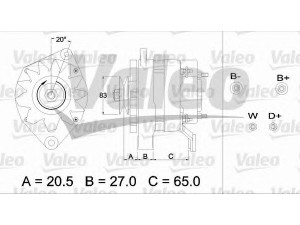 VALEO 436352 kintamosios srovės generatorius
5001014169, 5010050785, 5010058424