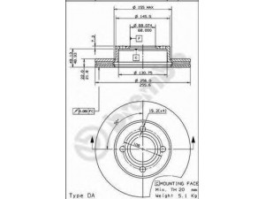 BRECO BS 8111 stabdžių diskas 
 Stabdžių sistema -> Diskinis stabdys -> Stabdžių diskas
895615301A