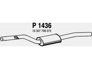 FENNO P1436 vidurinis duslintuvas 
 Išmetimo sistema -> Duslintuvas
18307798072