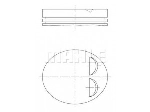 MAHLE ORIGINAL 038 40 02 stūmoklis 
 Variklis -> Cilindrai/stūmokliai