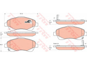 TRW GDB3336 stabdžių trinkelių rinkinys, diskinis stabdys 
 Techninės priežiūros dalys -> Papildomas remontas
0446505130, 0446505131, 0446505140