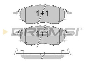 BREMSI BP3211 stabdžių trinkelių rinkinys, diskinis stabdys 
 Techninės priežiūros dalys -> Papildomas remontas
26296AG000, 26296AG030, 26296AG050