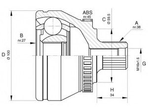 OPEN PARTS CVJ5621.10 jungčių komplektas, kardaninis velenas 
 Ratų pavara -> Sujungimai/komplektas
8E0407305B, 8E0498099C, 8E0498099E