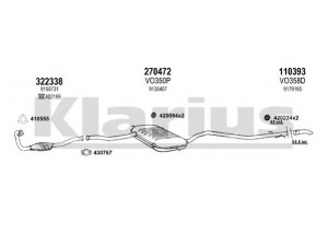 KLARIUS 960267E išmetimo sistema 
 Išmetimo sistema -> Išmetimo sistema, visa