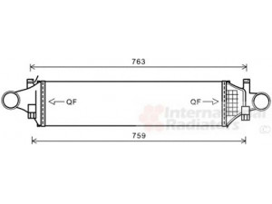 VAN WEZEL 30004659 tarpinis suslėgto oro aušintuvas, kompresorius
246-500-0900, 2465000900