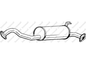 BOSAL 281-651 vidurinis duslintuvas 
 Išmetimo sistema -> Duslintuvas
17403-17020