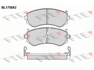 FTE BL1788A2 stabdžių trinkelių rinkinys, diskinis stabdys 
 Techninės priežiūros dalys -> Papildomas remontas
41060-2N290, 41060-2N390, 41060-2N392