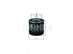 KNECHT OC 31 alyvos filtras 
 Techninės priežiūros dalys -> Techninės priežiūros intervalai
26514, 7984953, 1133277R1, 1133278R1