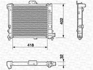 MAGNETI MARELLI 350213630000 radiatorius, variklio aušinimas 
 Aušinimo sistema -> Radiatorius/alyvos aušintuvas -> Radiatorius/dalys
9382531, 9382631
