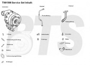 BTS Turbo T981508 kompresorius, įkrovimo sistema 
 Išmetimo sistema -> Turbokompresorius