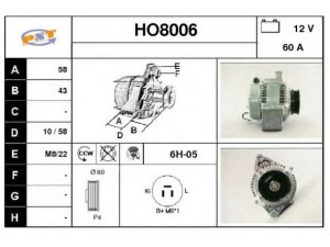 SNRA HO8006 kintamosios srovės generatorius
31100PD2014
