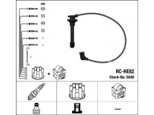 NGK 5048 uždegimo laido komplektas 
 Kibirkšties / kaitinamasis uždegimas -> Uždegimo laidai/jungtys
32700-P3G-003, 32700-P5L-003, 32700-PHK-003