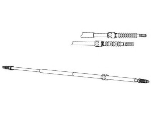 KAWE AU02137 trosas, stovėjimo stabdys 
 Stabdžių sistema -> Valdymo svirtys/trosai
8A0609721AF, 8A0609721J, 8A0609721T