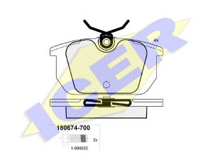 ICER 180674-700 stabdžių trinkelių rinkinys, diskinis stabdys 
 Techninės priežiūros dalys -> Papildomas remontas
0060 765 020, 0060 777 601, 0060 945 821