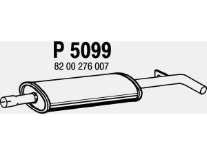 FENNO P5099 vidurinis duslintuvas 
 Išmetimo sistema -> Duslintuvas
8200189562, 8200276007