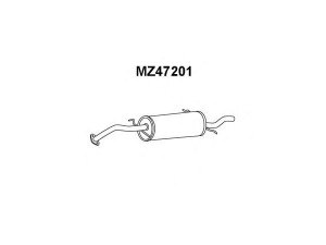VENEPORTE MZ47201 galinis duslintuvas 
 Išmetimo sistema -> Duslintuvas
B69340100B, B69340100C, B69340100E