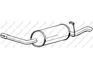 BOSAL 154-839 galinis duslintuvas 
 Išmetimo sistema -> Duslintuvas
5024025, 6151624, 6183980