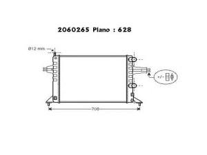 ORDONEZ 2060265 radiatorius, variklio aušinimas 
 Aušinimo sistema -> Radiatorius/alyvos aušintuvas -> Radiatorius/dalys
1K0121251AT, 1K0121251CD, 1K0121251DL
