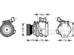 VAN WEZEL 5300K466 kompresorius, oro kondicionierius 
 Oro kondicionavimas -> Kompresorius/dalys
88310-2B640, 883102B640