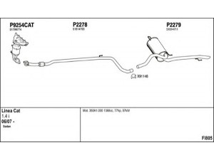 FENNO FI805 išmetimo sistema 
 Išmetimo sistema -> Išmetimo sistema, visa