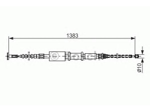 BOSCH 1 987 477 826 trosas, stovėjimo stabdys 
 Stabdžių sistema -> Valdymo svirtys/trosai
46737015, 46465194, 46737015, 7791231