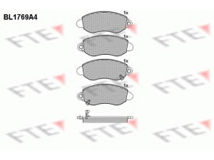 FTE BL1769A4 stabdžių trinkelių rinkinys, diskinis stabdys 
 Techninės priežiūros dalys -> Papildomas remontas
1318139, 1465166, 4077636, YC152K021AC