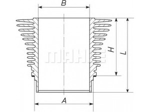 MAHLE ORIGINAL 031 WR 04 cilindro įvorė 
 Variklis -> Cilindrai/stūmokliai
755 163 45