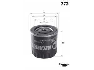 MECAFILTER ELH4080 alyvos filtras 
 Filtrai -> Alyvos filtras
7910031245, 7910031728, 9410031728