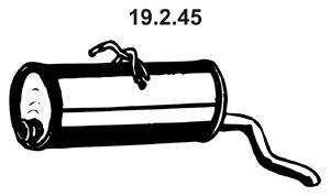 EBERSPÄCHER 19.2.45 galinis duslintuvas 
 Išmetimo sistema -> Duslintuvas
1726.N5, 1726.N6, 1726.W8