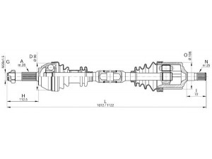 OPEN PARTS DRS6139.00 kardaninis velenas 
 Ratų pavara -> Kardaninis velenas
3272H2, 32736S, 95555117, 9559529480