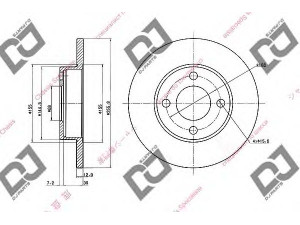 DJ PARTS BD1579 stabdžių diskas 
 Stabdžių sistema -> Diskinis stabdys -> Stabdžių diskas
431615301, 443615301