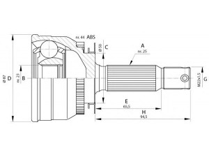 OPEN PARTS CVJ5691.10 jungčių komplektas, kardaninis velenas 
 Ratų pavara -> Sujungimai/komplektas
4950017150, 4950117150