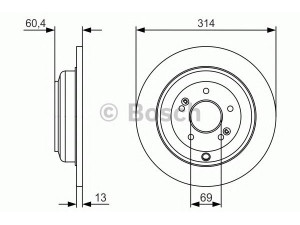 BOSCH 0 986 479 V15 stabdžių diskas 
 Stabdžių sistema -> Diskinis stabdys -> Stabdžių diskas
584112M000