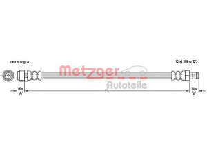 METZGER 4110276 stabdžių žarnelė 
 Stabdžių sistema -> Stabdžių žarnelės
639 428 0435, 639 428 0935