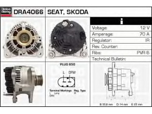 DELCO REMY DRA4066 kintamosios srovės generatorius 
 Elektros įranga -> Kint. sr. generatorius/dalys -> Kintamosios srovės generatorius
047903015E, 047903015G, 047903018