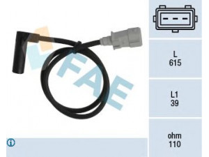 FAE 79153 jutiklis, uždegimo impulsas; RPM jutiklis, variklio valdymas 
 Variklis -> Variklio elektra
96.168.063, 9616806380, 5918.94