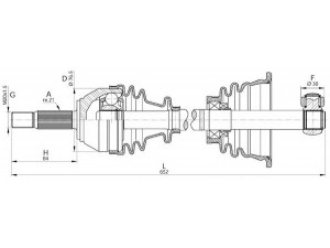 OPEN PARTS DRS6014.00 kardaninis velenas 
 Ratų pavara -> Kardaninis velenas
7701349879, 7701351483