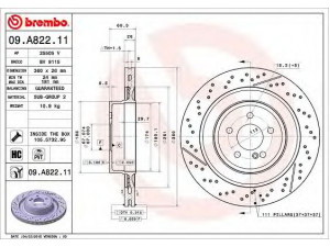 BREMBO 09.A822.11 stabdžių diskas 
 Dviratė transporto priemonės -> Stabdžių sistema -> Stabdžių diskai / priedai
2124230412