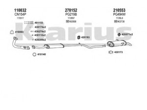 KLARIUS 630121E išmetimo sistema 
 Išmetimo sistema -> Išmetimo sistema, visa