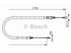 BOSCH 1 987 477 994 trosas, stovėjimo stabdys 
 Stabdžių sistema -> Valdymo svirtys/trosai
4745 X4, 4745 X4