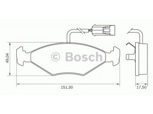 BOSCH 0 986 BB0 028 stabdžių trinkelių rinkinys, diskinis stabdys 
 Techninės priežiūros dalys -> Papildomas remontas